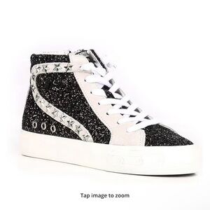 High-top Black Sparkly Vintage Havana Sneakers
